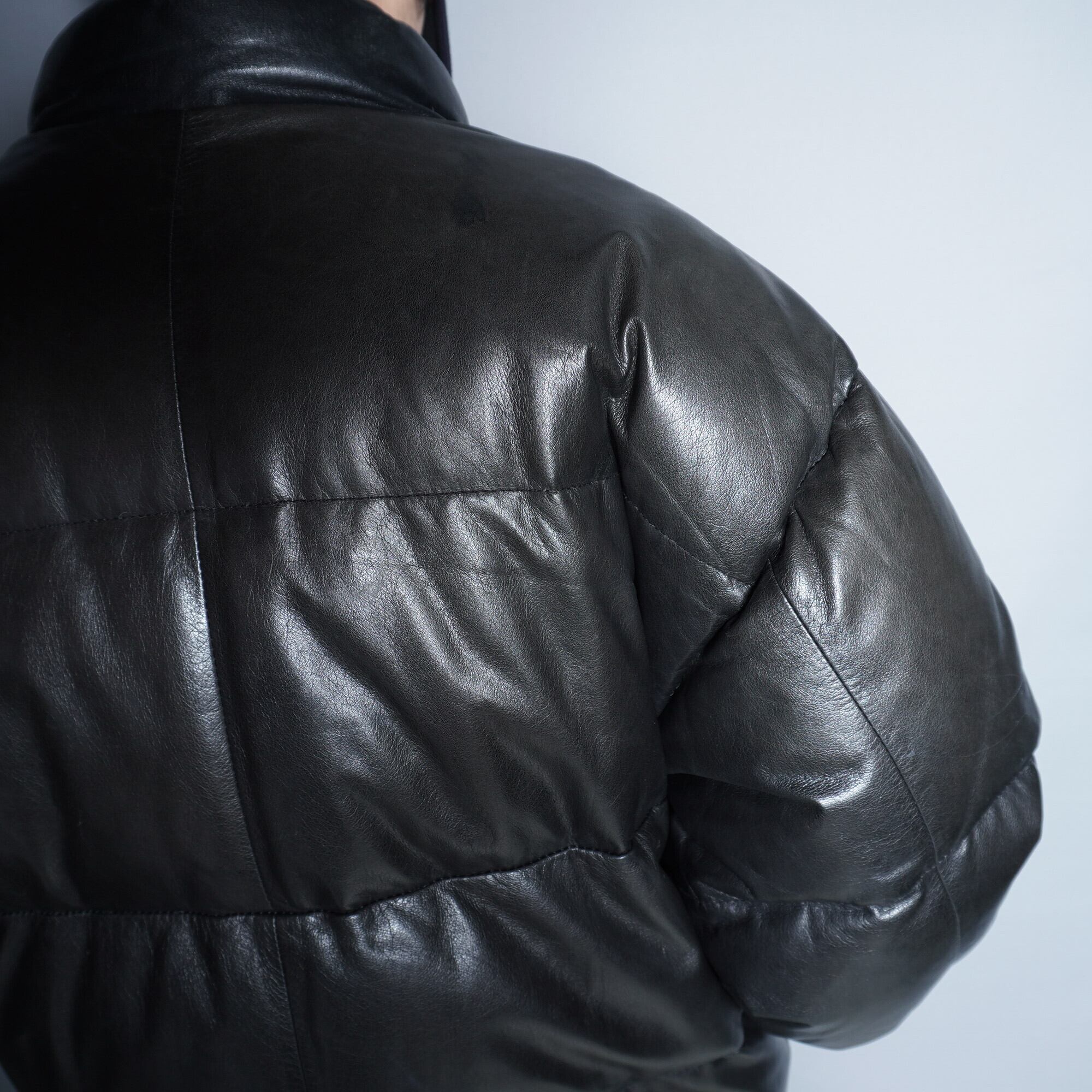 Wind Armor】 レザーダウンジャケット ブラックL | V by Jesus Judas