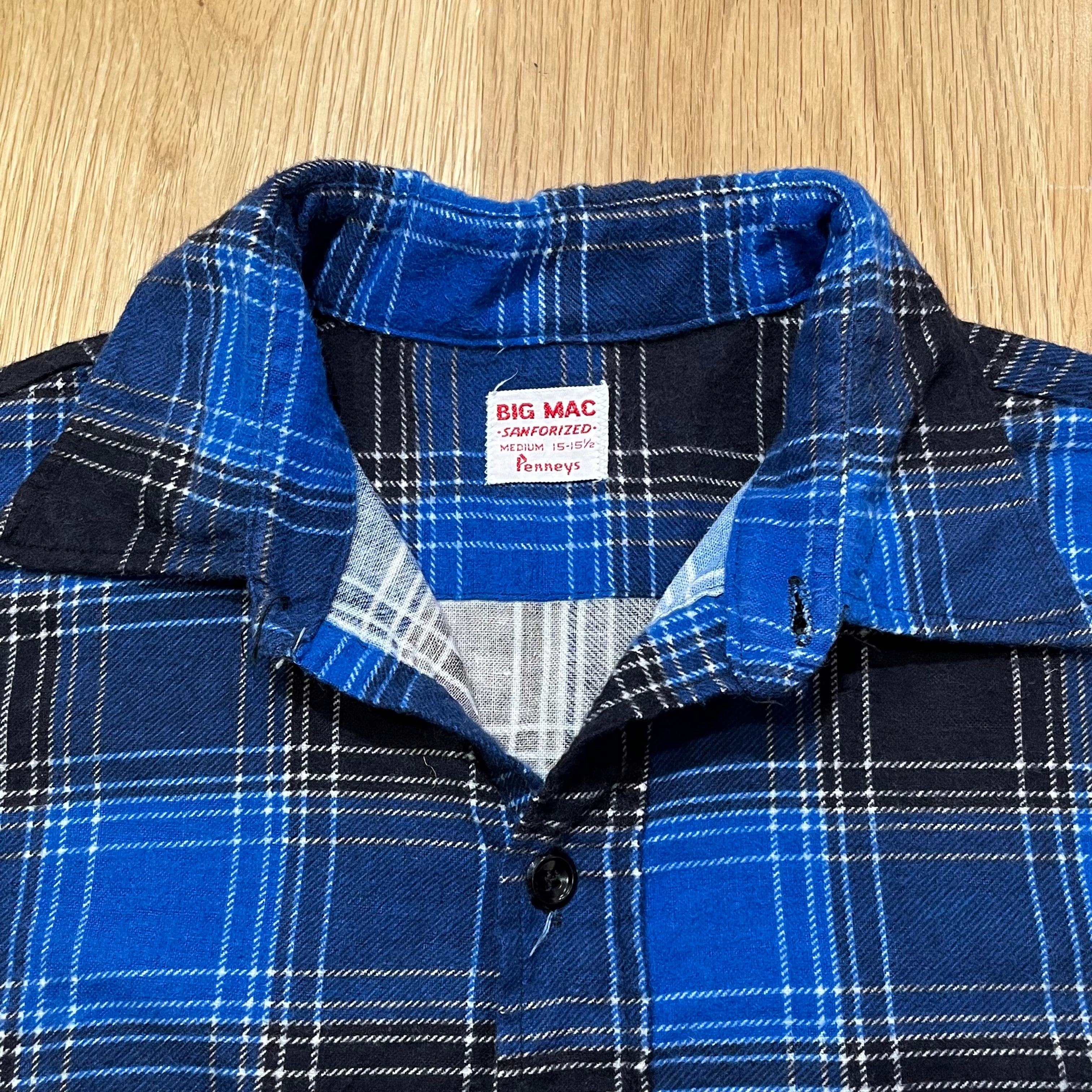 60s BIG MAC Print Flannel Shirt 60年代 ビッグマック プリント