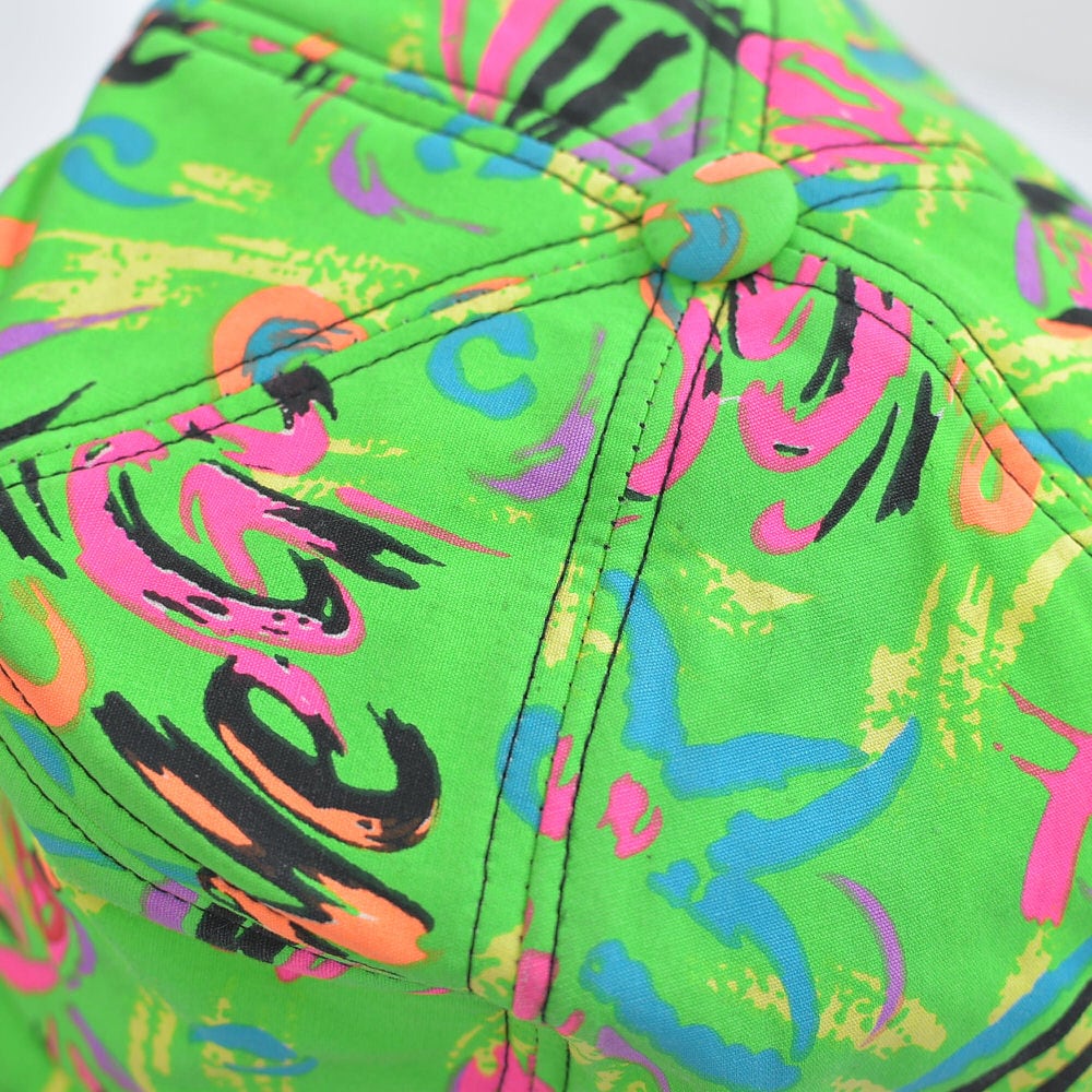 80s gaag ロゴ刺繍 ネオンカラー ブラッシングデザイン スキーキャップ