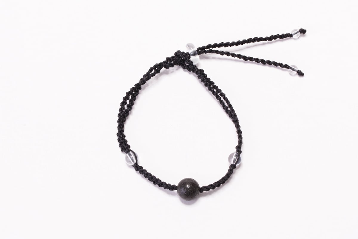 富士山溶岩ブレスレット［Lava Bracelet］ 〜ブラック〜 | grain to