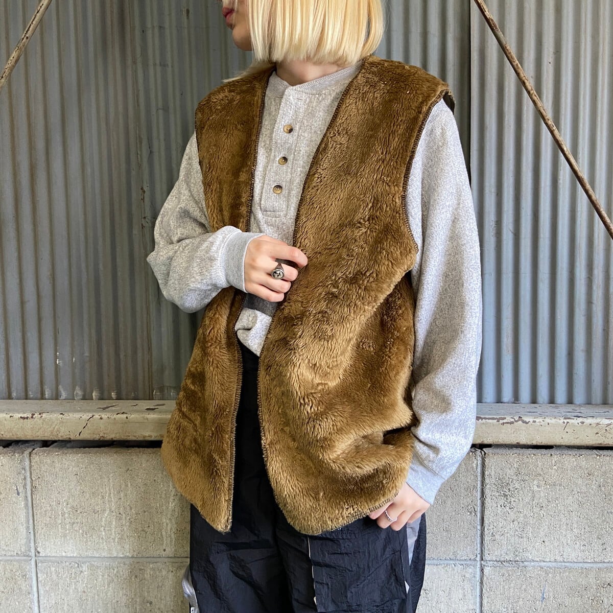 90年代 英国製 Barbour バブアー パイルライナーベスト ボアベスト