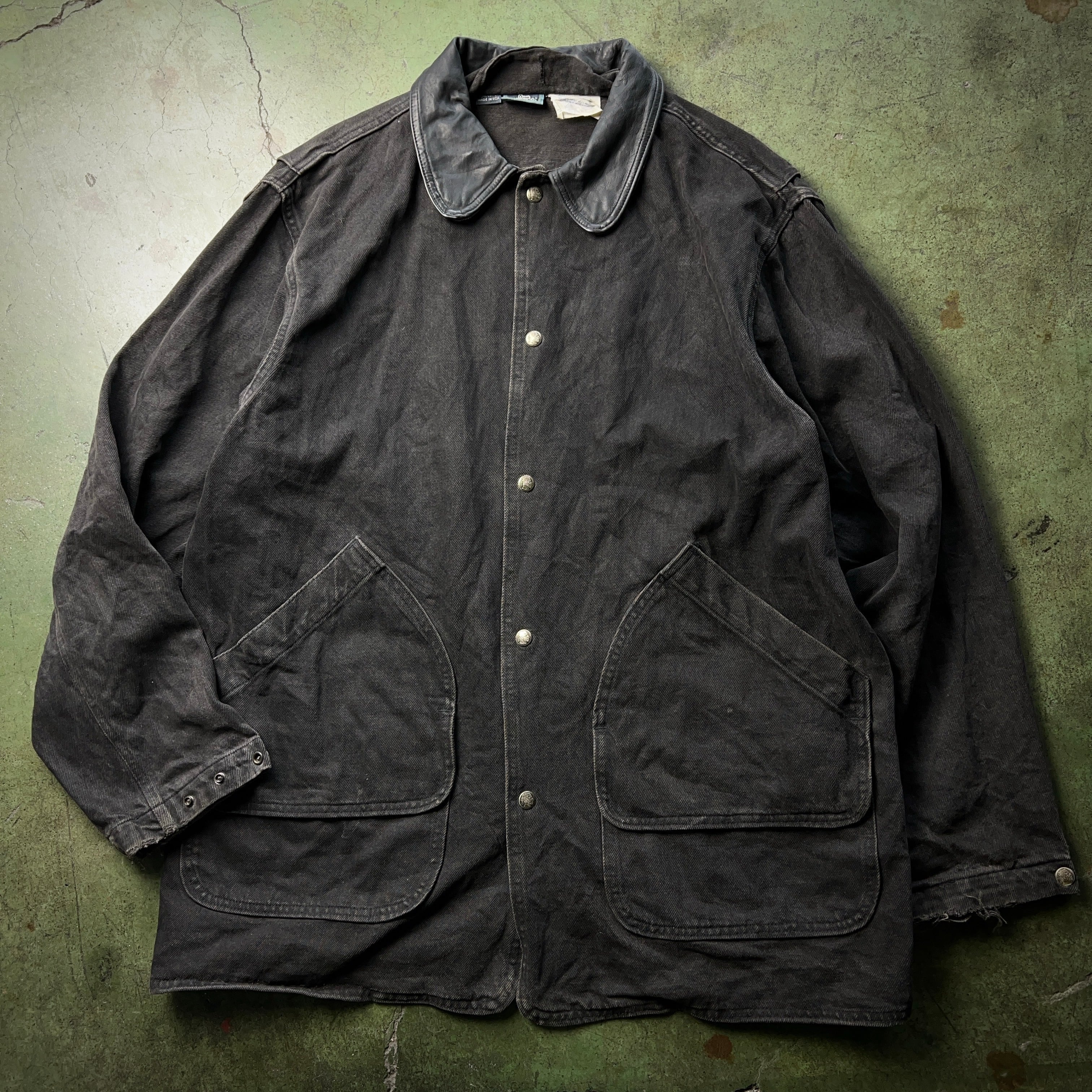 80's~90's Woolrich Black Denim Hunting Jacket 80年代 ウールリッチ