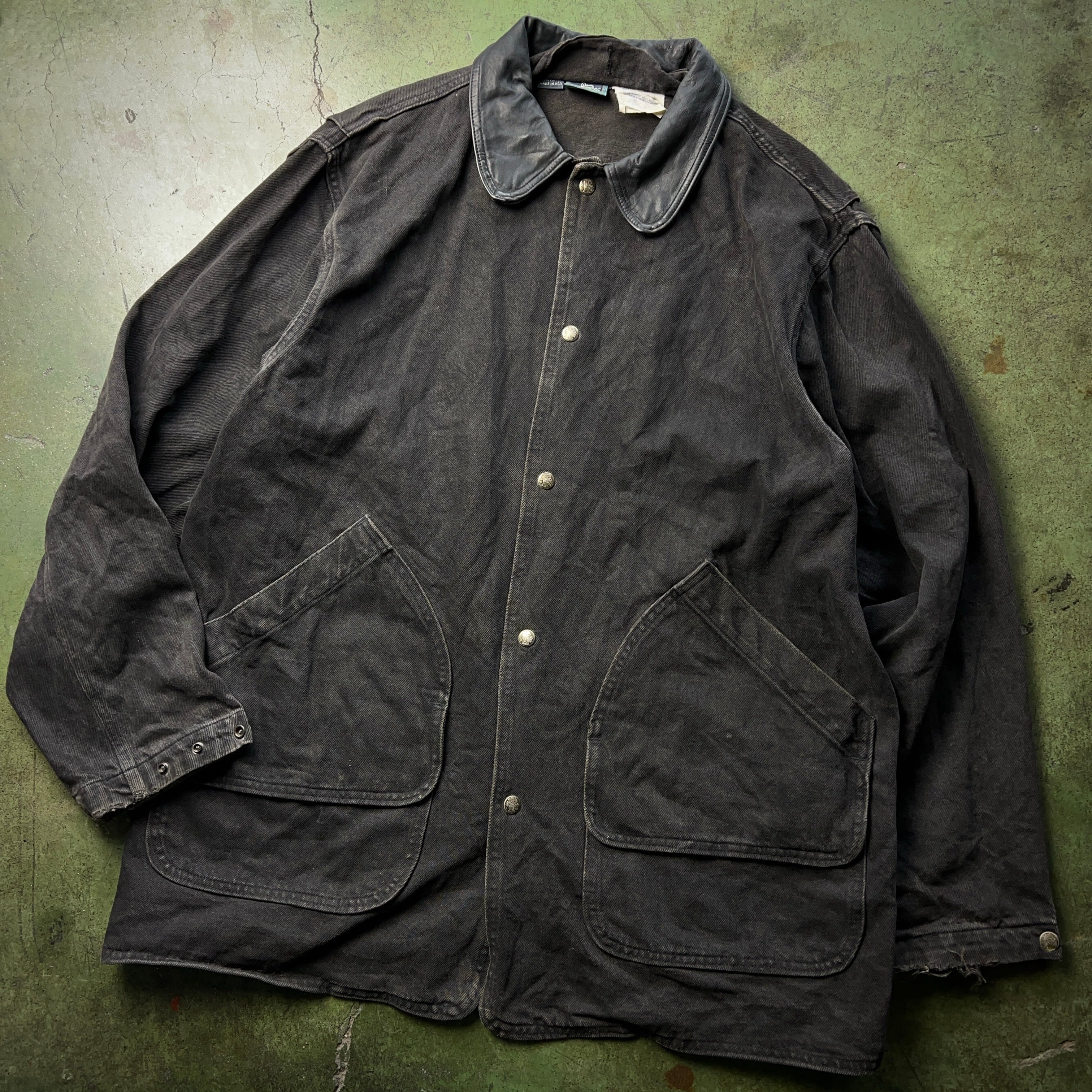 80's~90's Woolrich Black Denim Hunting Jacket 80年代 ウールリッチ