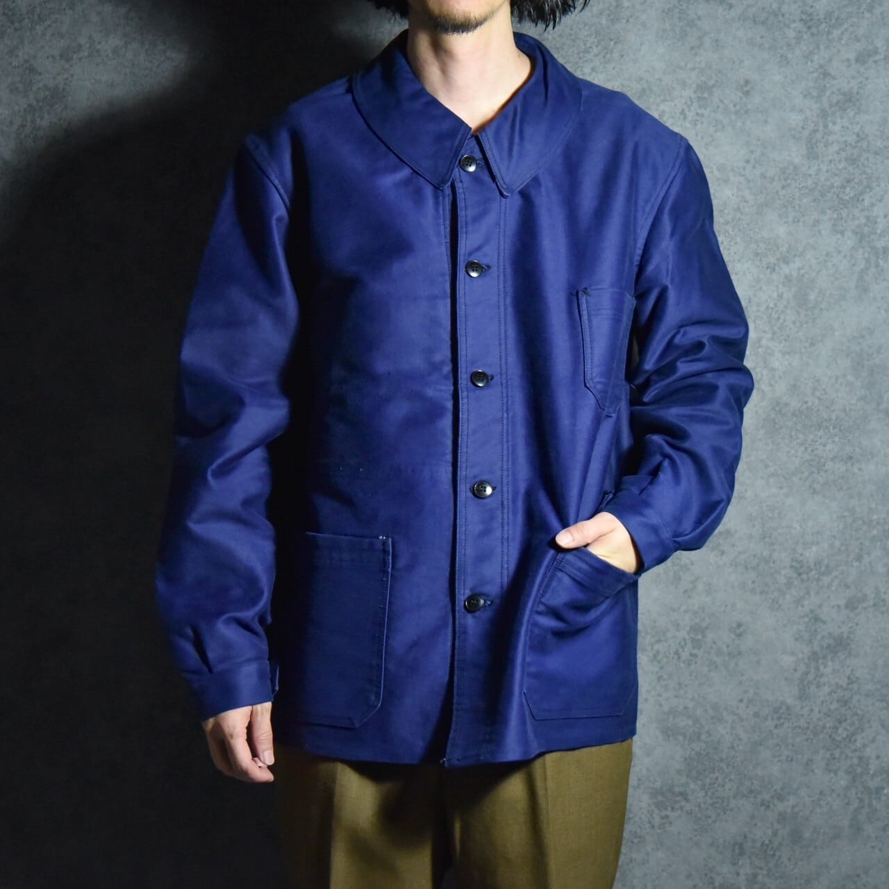 DEAD STOCK】60s French Work Vintage Moleskin Coverall Jacket