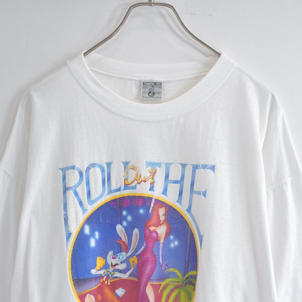 80s ROGER RABBIT ロジャーラビット アイロンプリント Tシャツ