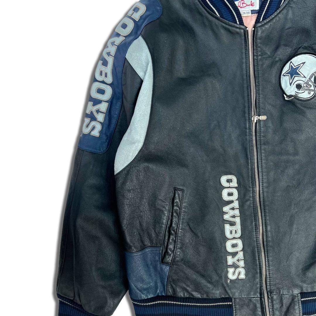 90s GⅢ NFL レザージャケット XL ブラック ダラス・カウボーイズ