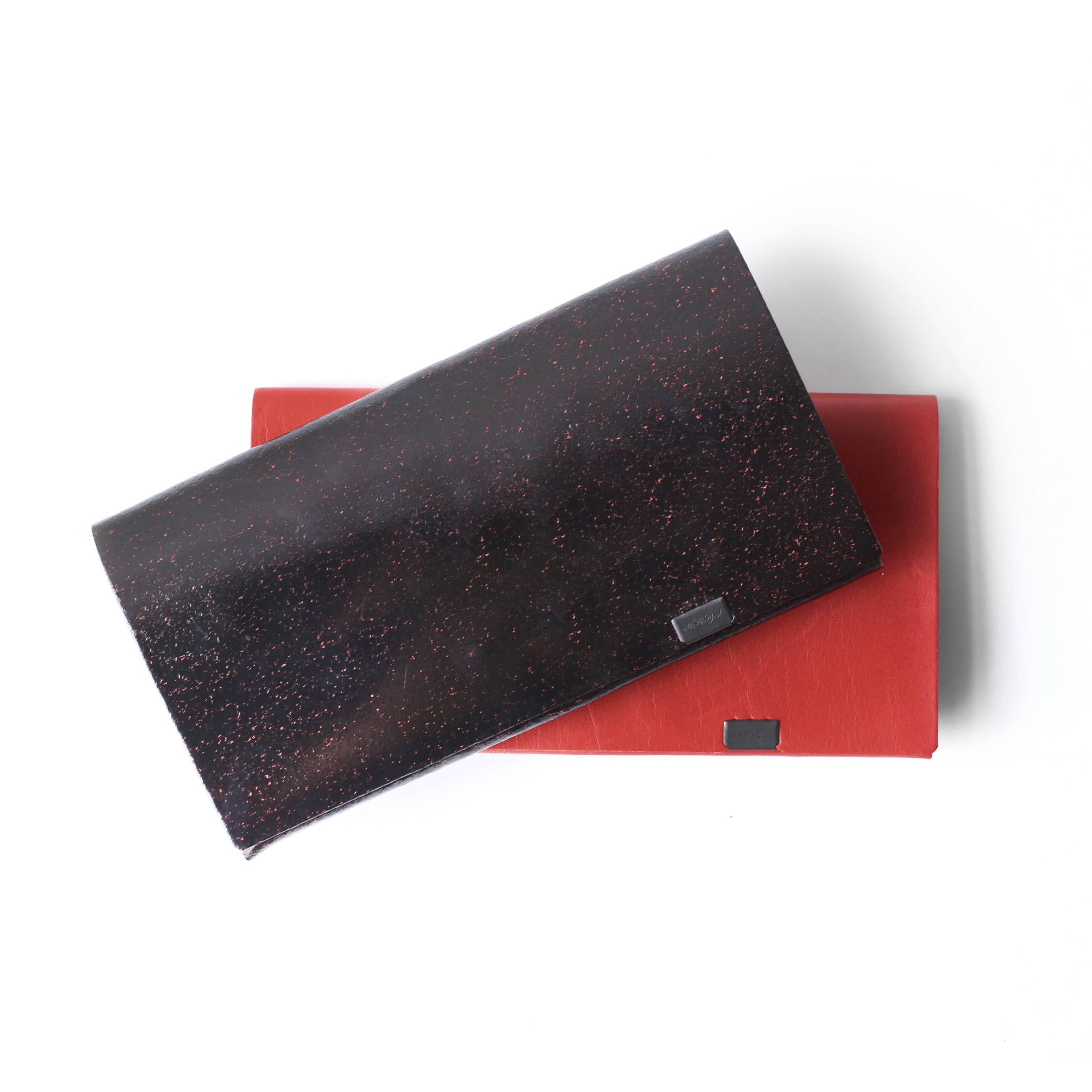 ボレロ ロングウォレット ブラック箔×レッド、レッド×ブラック箔