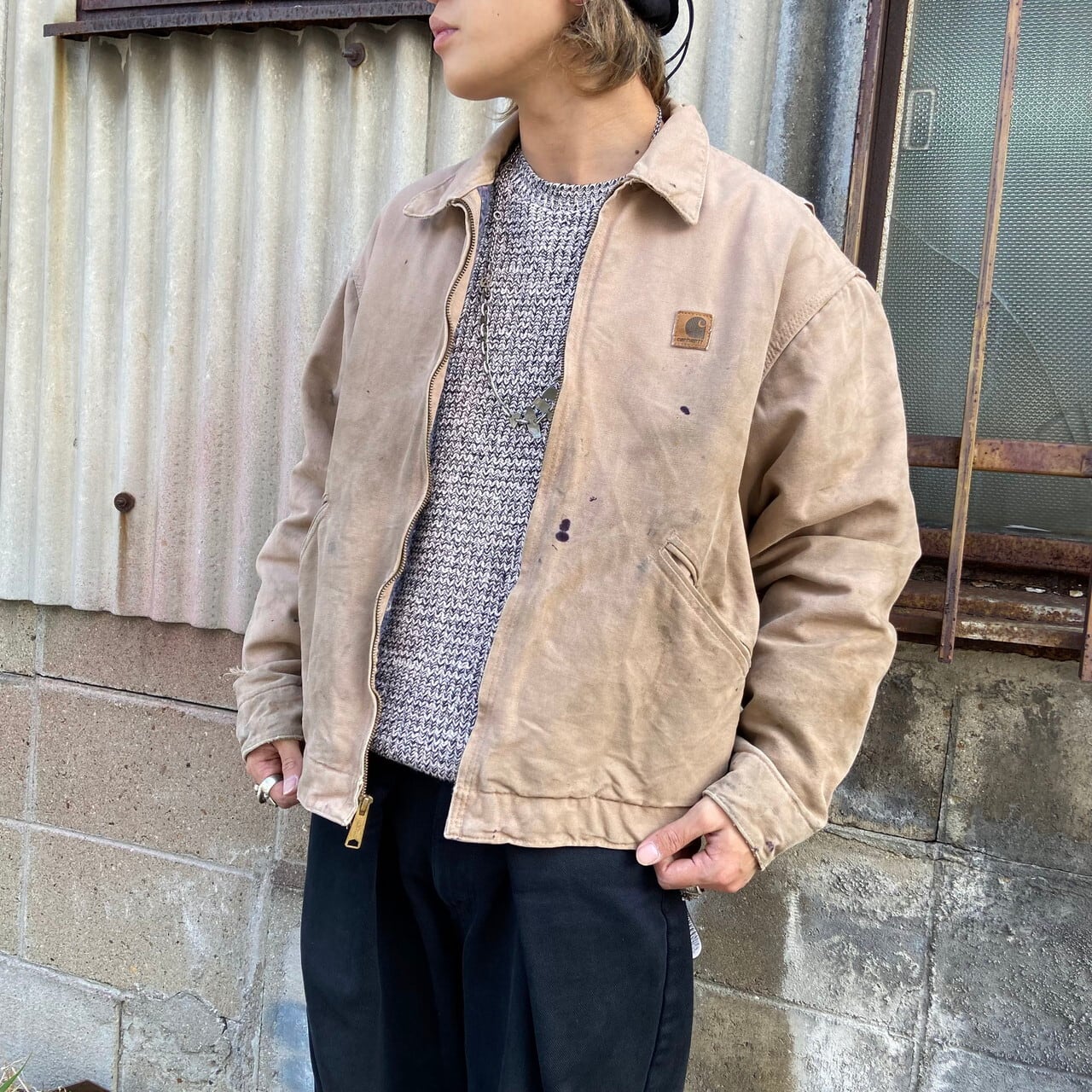 雰囲気系 Carhartt カーハート ダック地 ワークジャケット ショート丈