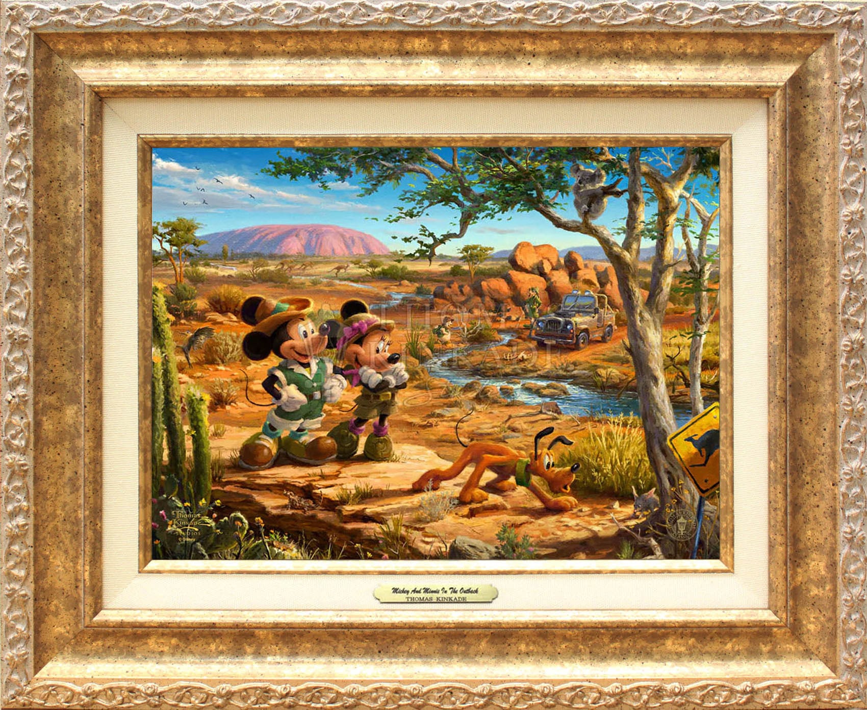 ディズニー絵画「ミッキー&ミニー/イン ザ アウトバック」作品証明書