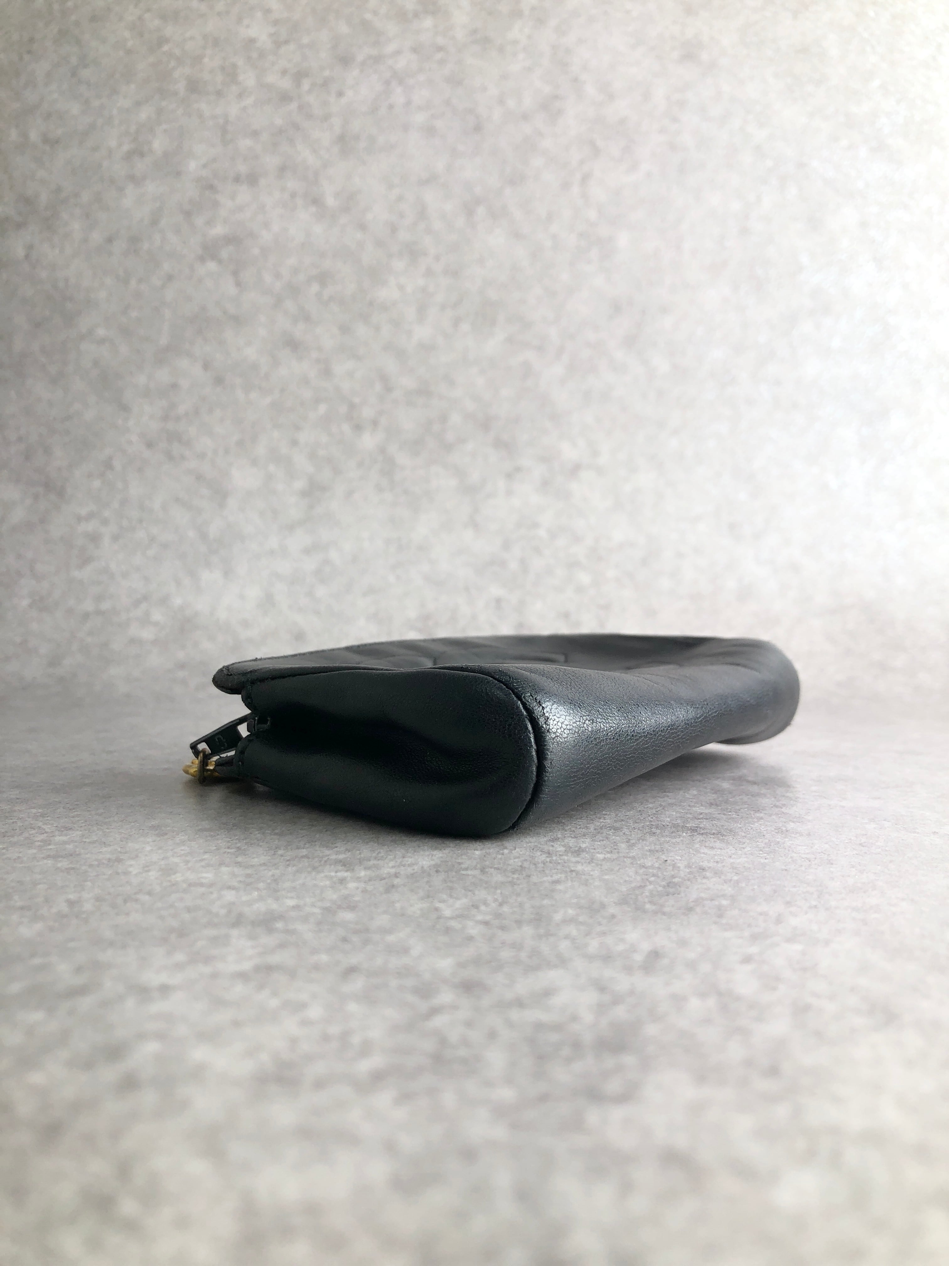 CHANEL シャネル ポーチ ブラック ココマーク レザー vintage