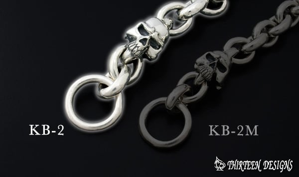 THIRTEENDESIGNS サーティーンデザインズ KB-2 MAD TWO SKULL BRACELET