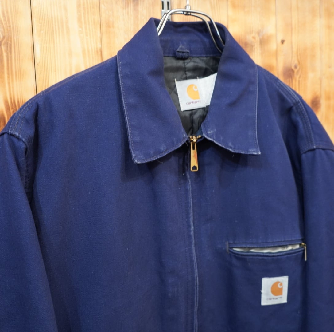 90s carhartt デトロイトジャケット ネイビー L〜XL位/ネイビー