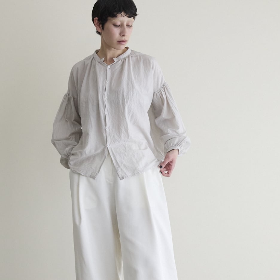 TOWAVASE(トワヴァーズ）Leavers blouse シルクコットン 3重衿ブラウス