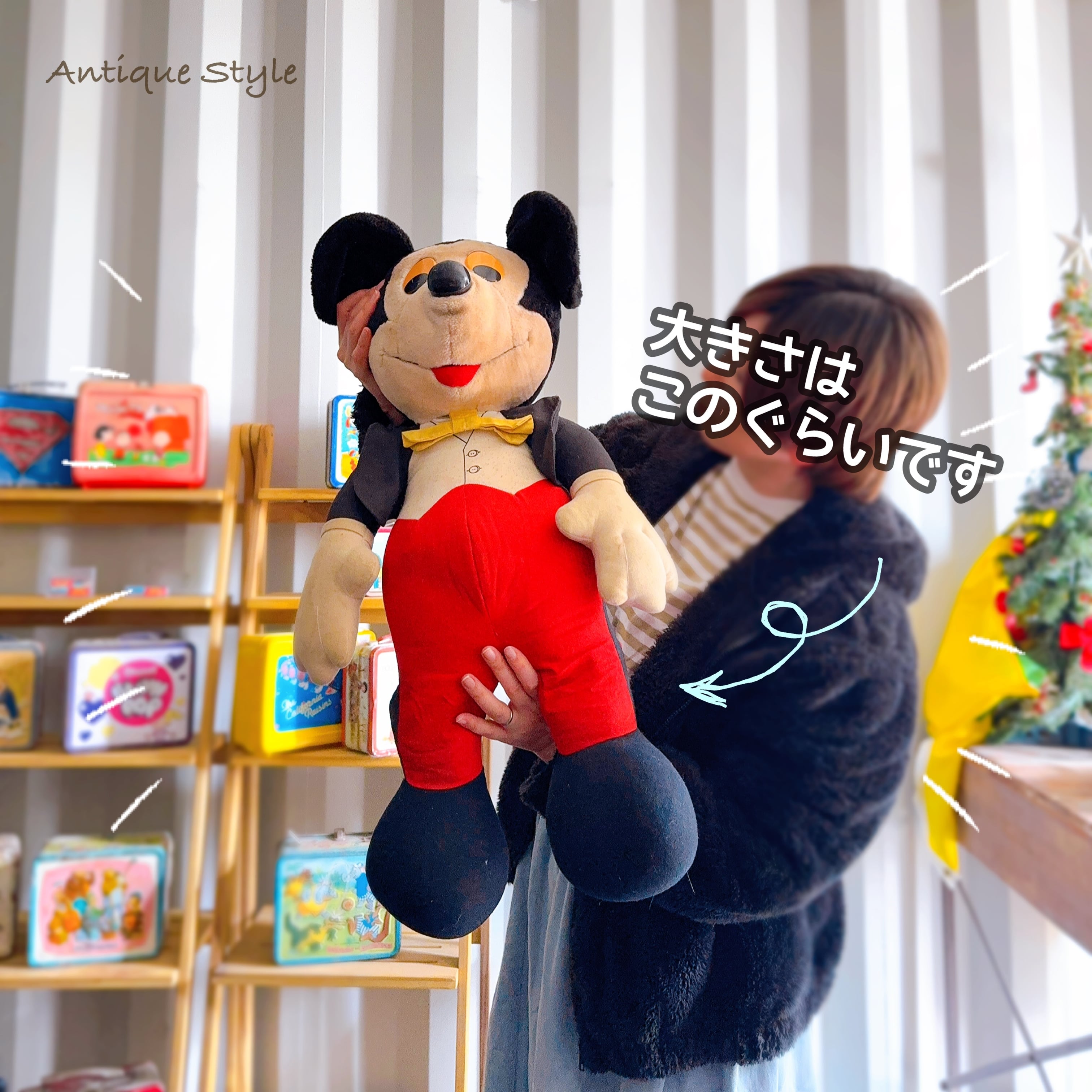 難あり】80s HASBRO ミッキーマウス 70cm ジャンボ ヴィンテージドール