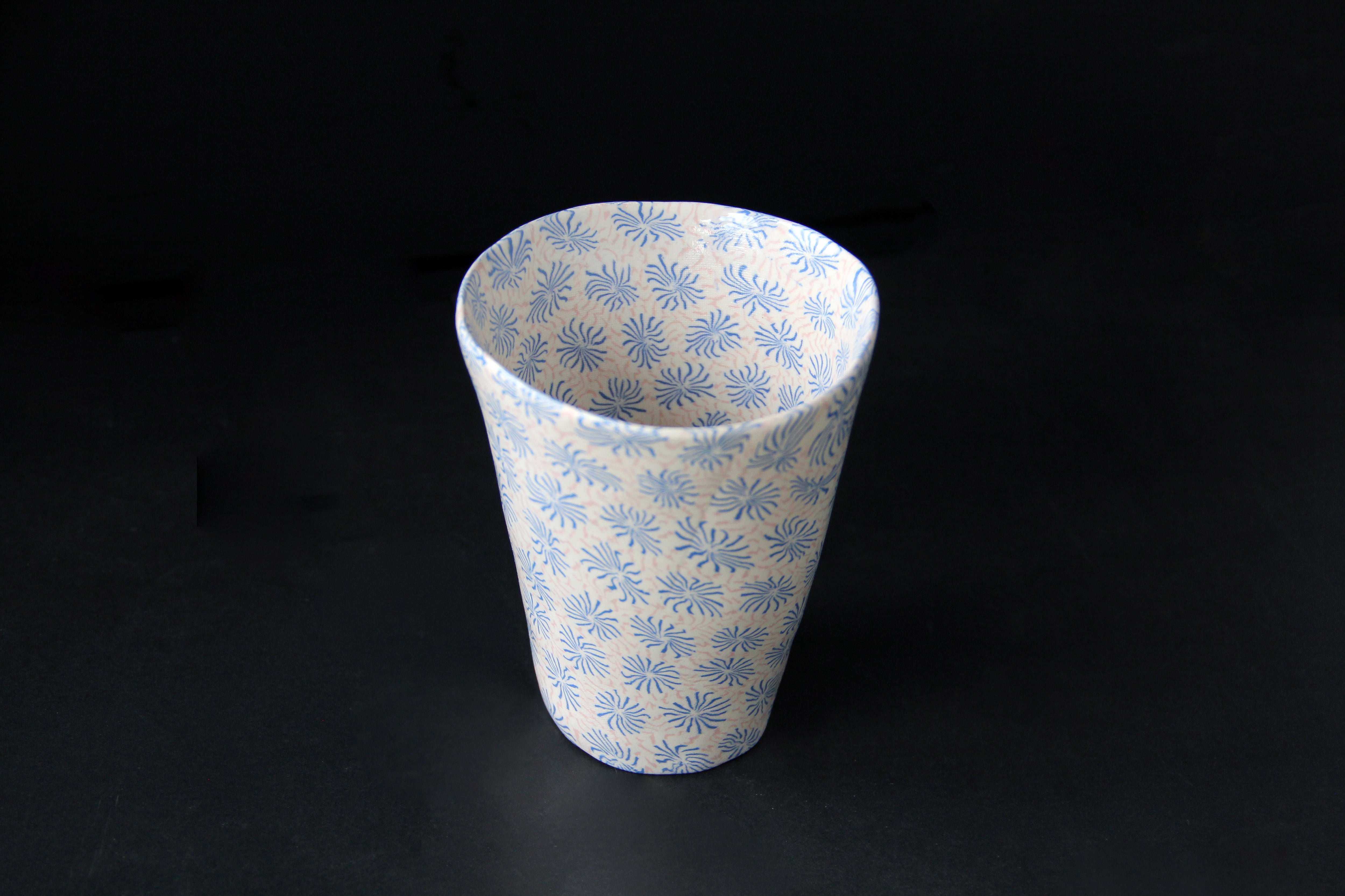 更紗窯 長江 哲男 練上 フリーカップ 【商品番号：062】 | 瀬戸蔵