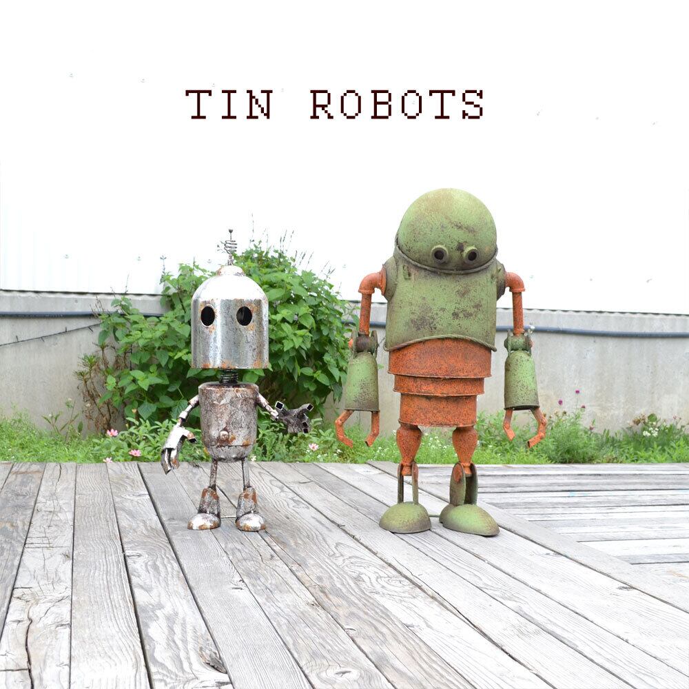 ブリキロボット ソルダット 鉄 オブジェ ヴィンテージ加工 | 鉢