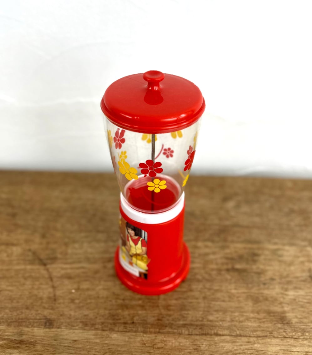 レトロポップ 箸立て カトラリー入れ 赤 トーワ TOWA 花柄 昭和レトロ