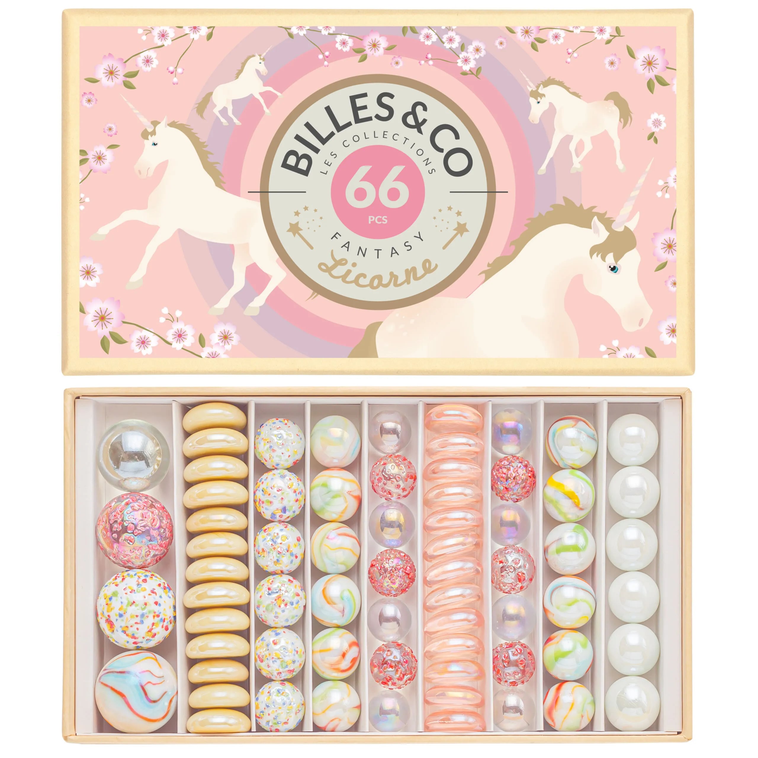 即納】BILLES&CO ビー玉セット 《 ユニコーン 66個》 ベビー キッズ