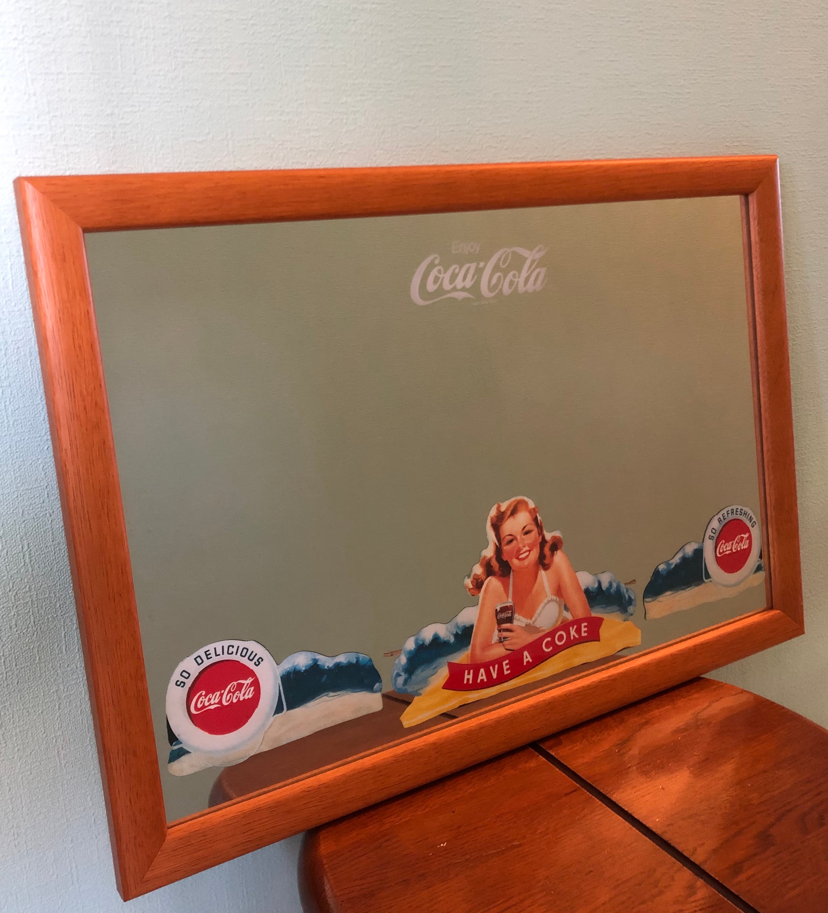 希少品】Coca-Cola Looking Back パブミラー 希少品】Coca-Cola
