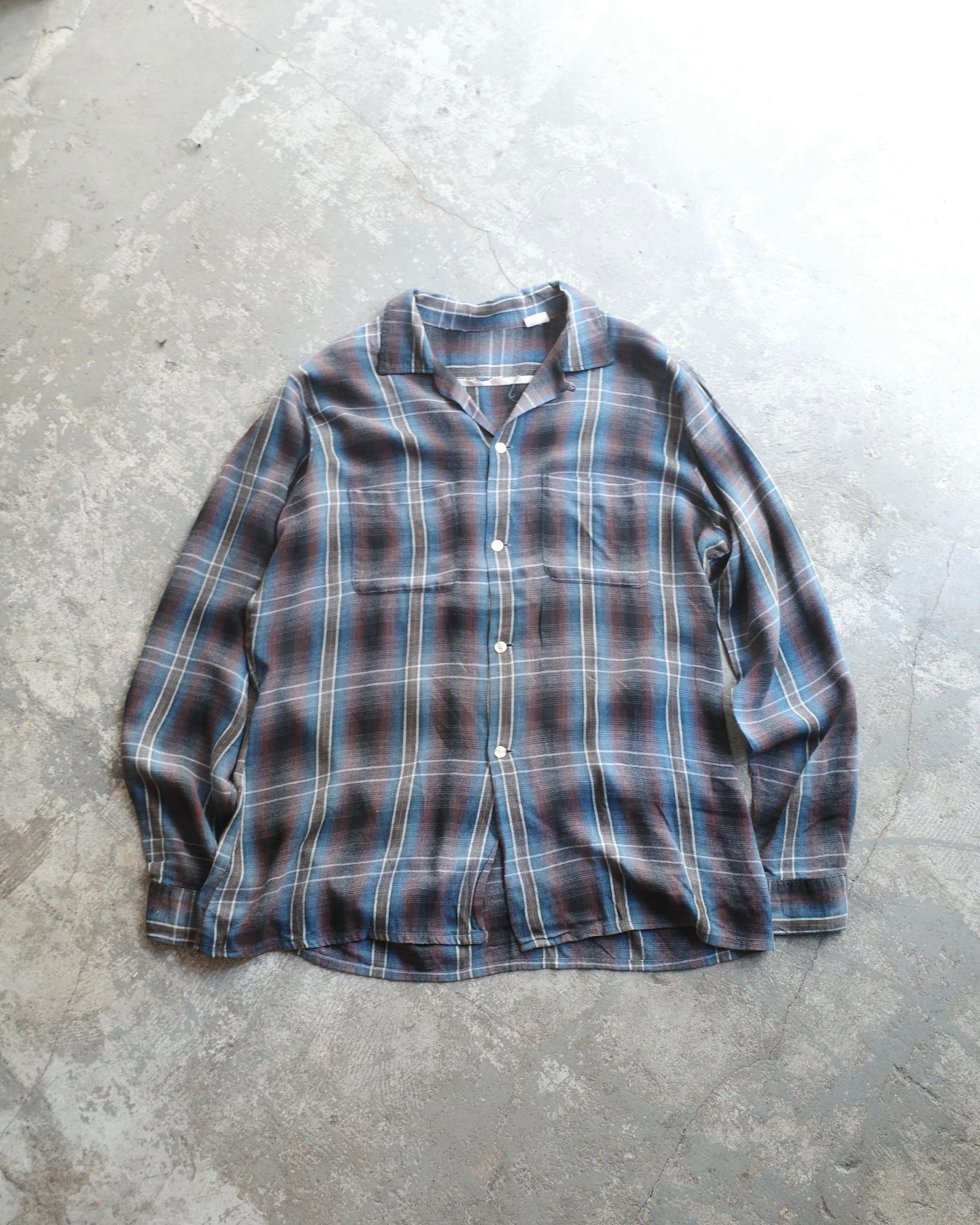 60s unknown】ombré rayon shirts | used.memento