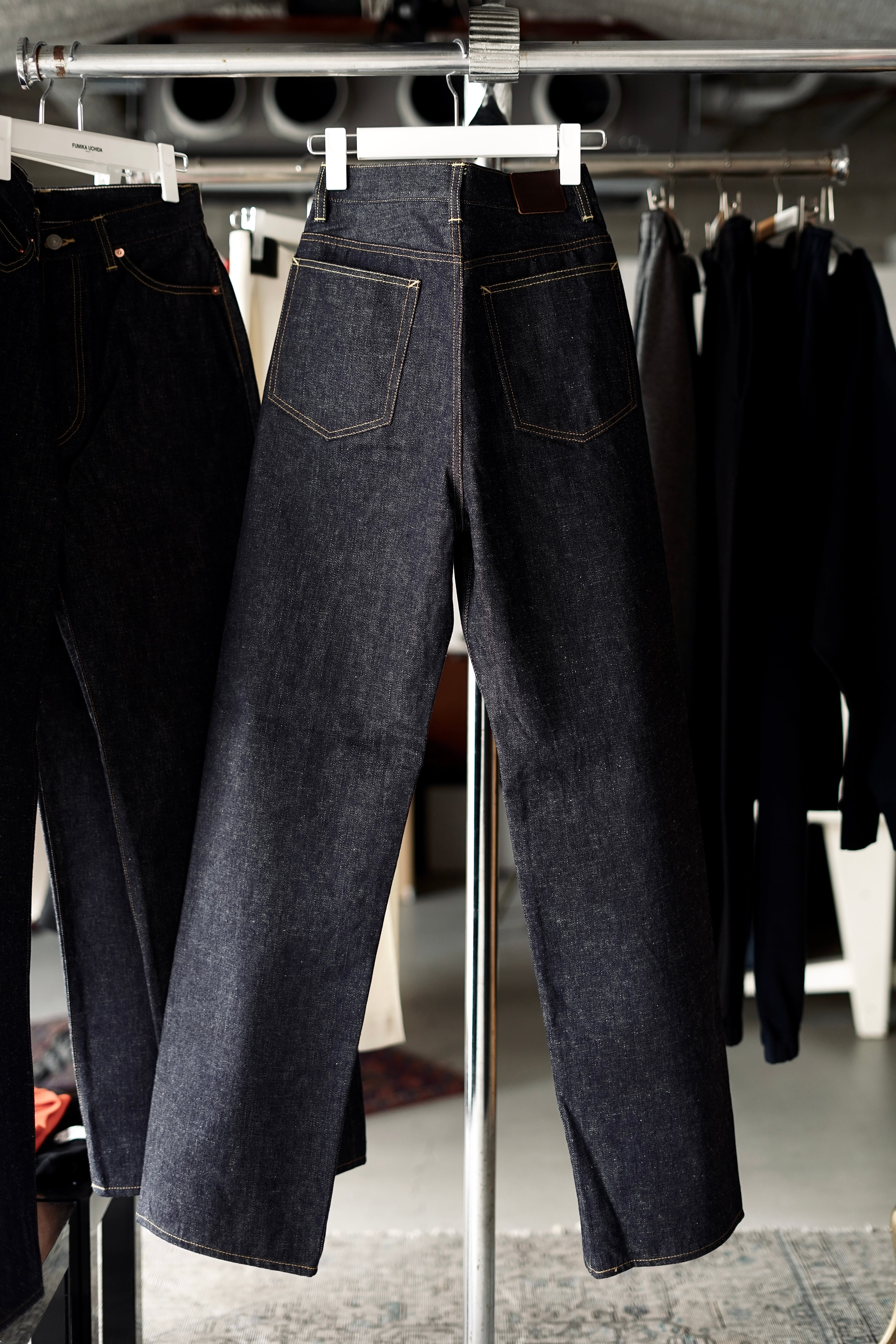 FUMIKA_UCHIDA / DENIM STRAIGHT PANTS (RIGID INDIGO) | JUQUI Online