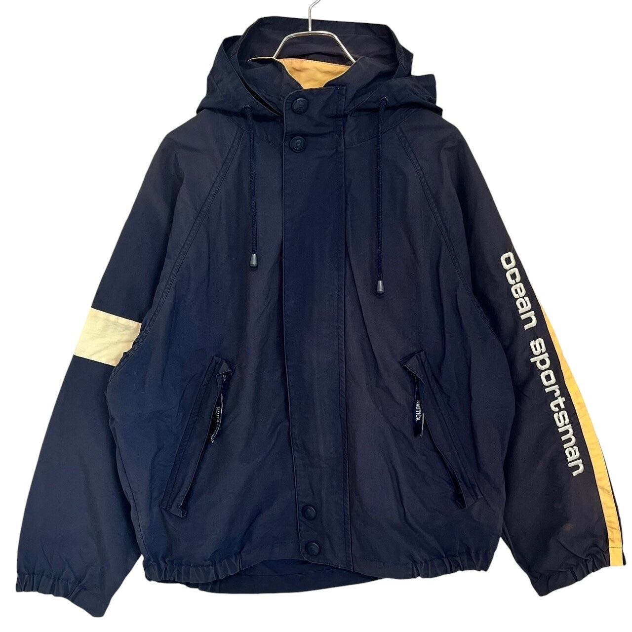NAUTICA ノーティカ ナイロンジャケット 刺繍ロゴ アームロゴ 90s