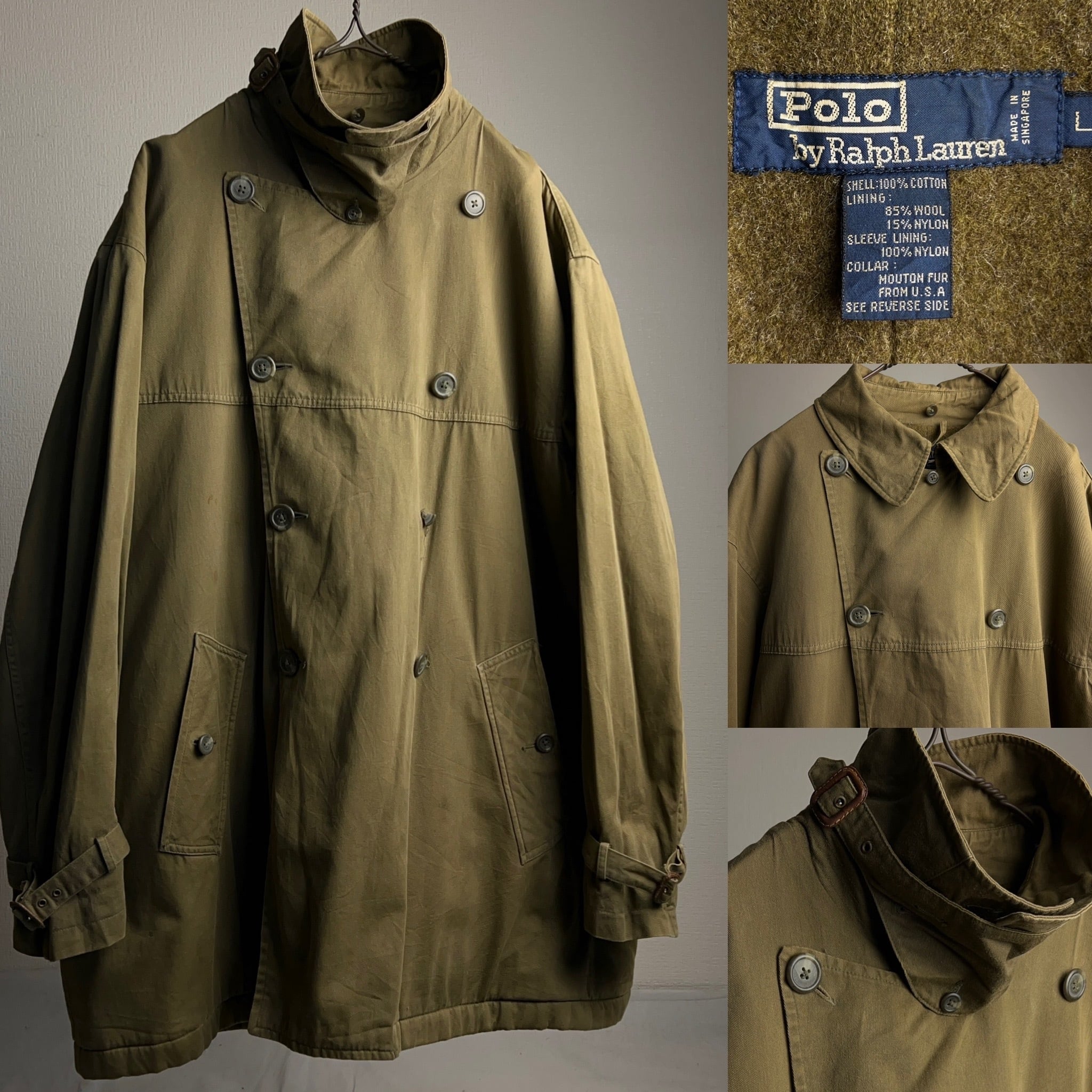 90's Polo by Ralph Lauren Military Half Coat SIZE L 90年代 ポロ