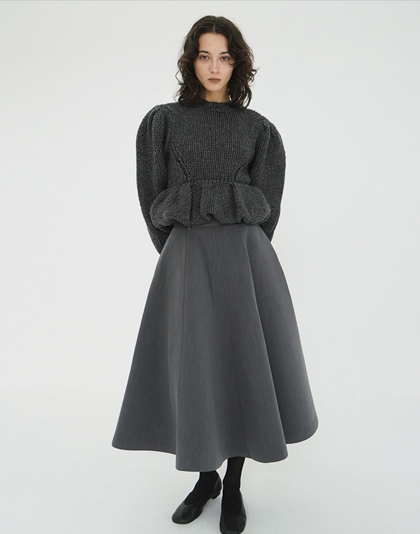 CLANE PEPLUM HAND KNIT TOPS | FLICKA ASHIYA