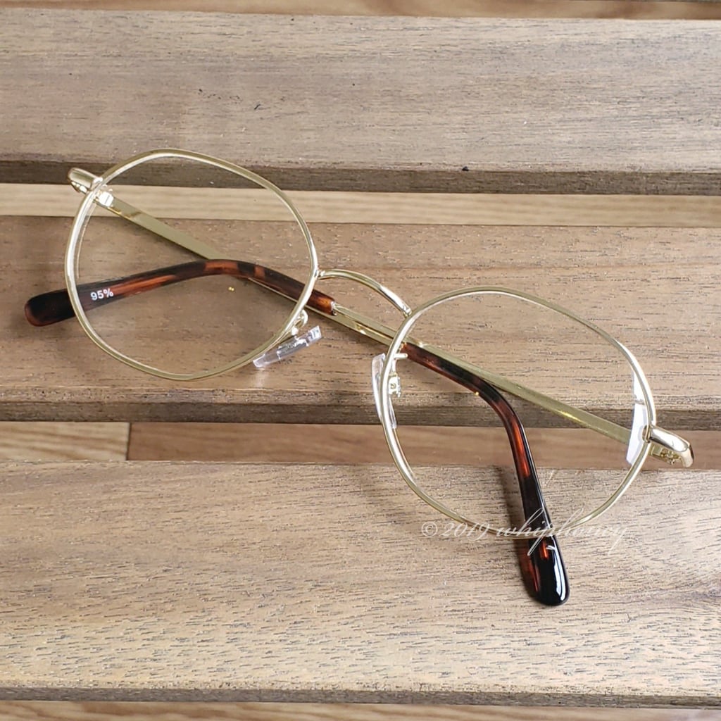 サングラス ラウンドクラウンパントだて眼鏡 ゴールドフレームクリア