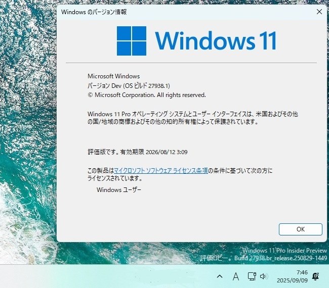 Win11(Canary)27938.1 Update』 クチコミ掲示板 - 価格.com
