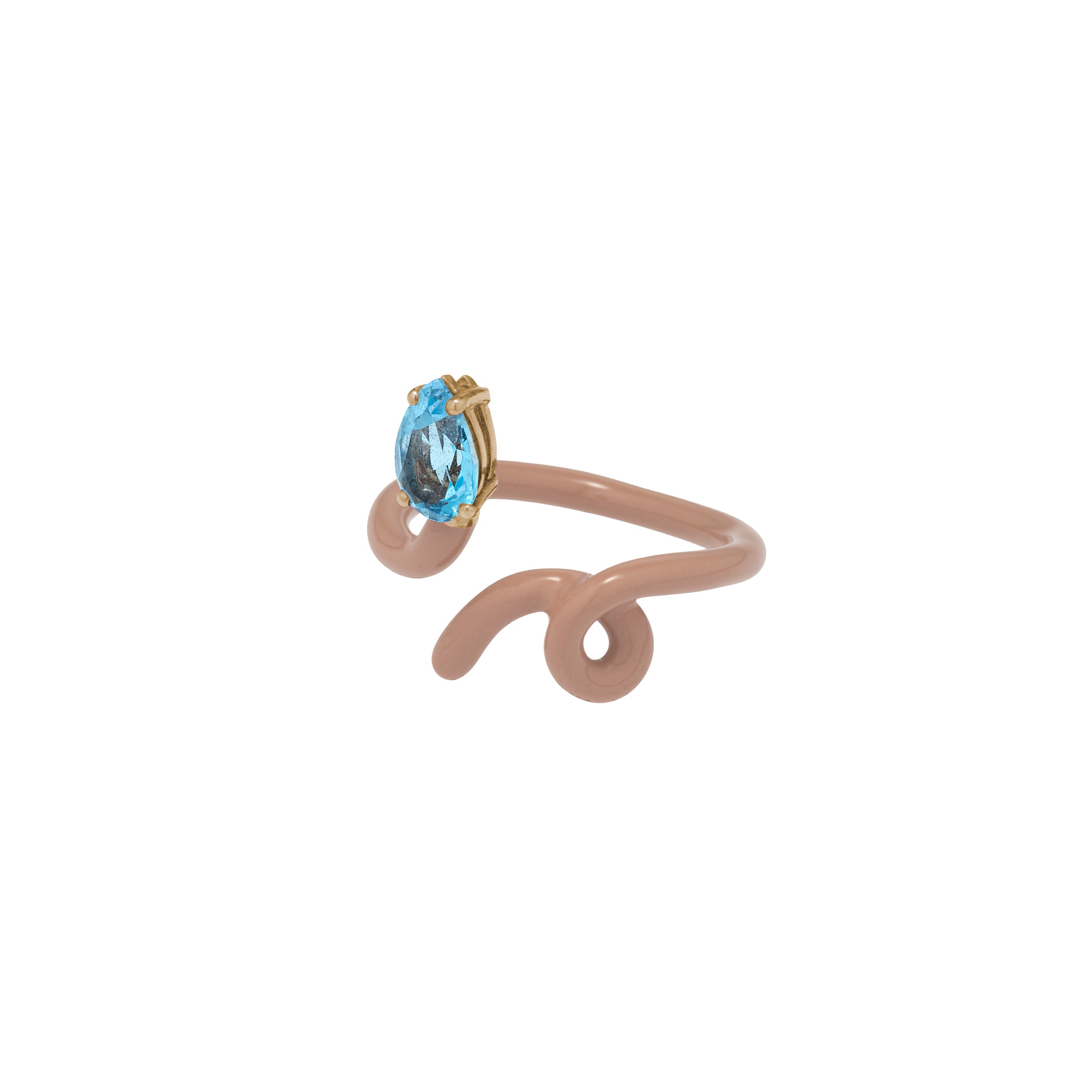 BABY VINE RING ~ IN WARM TAUPE – Bea Bongiasca