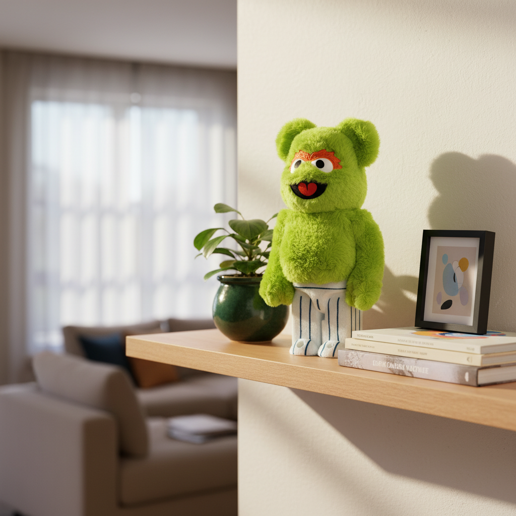 400% & 100% Bearbrick set - Oscar The Grouch Costume