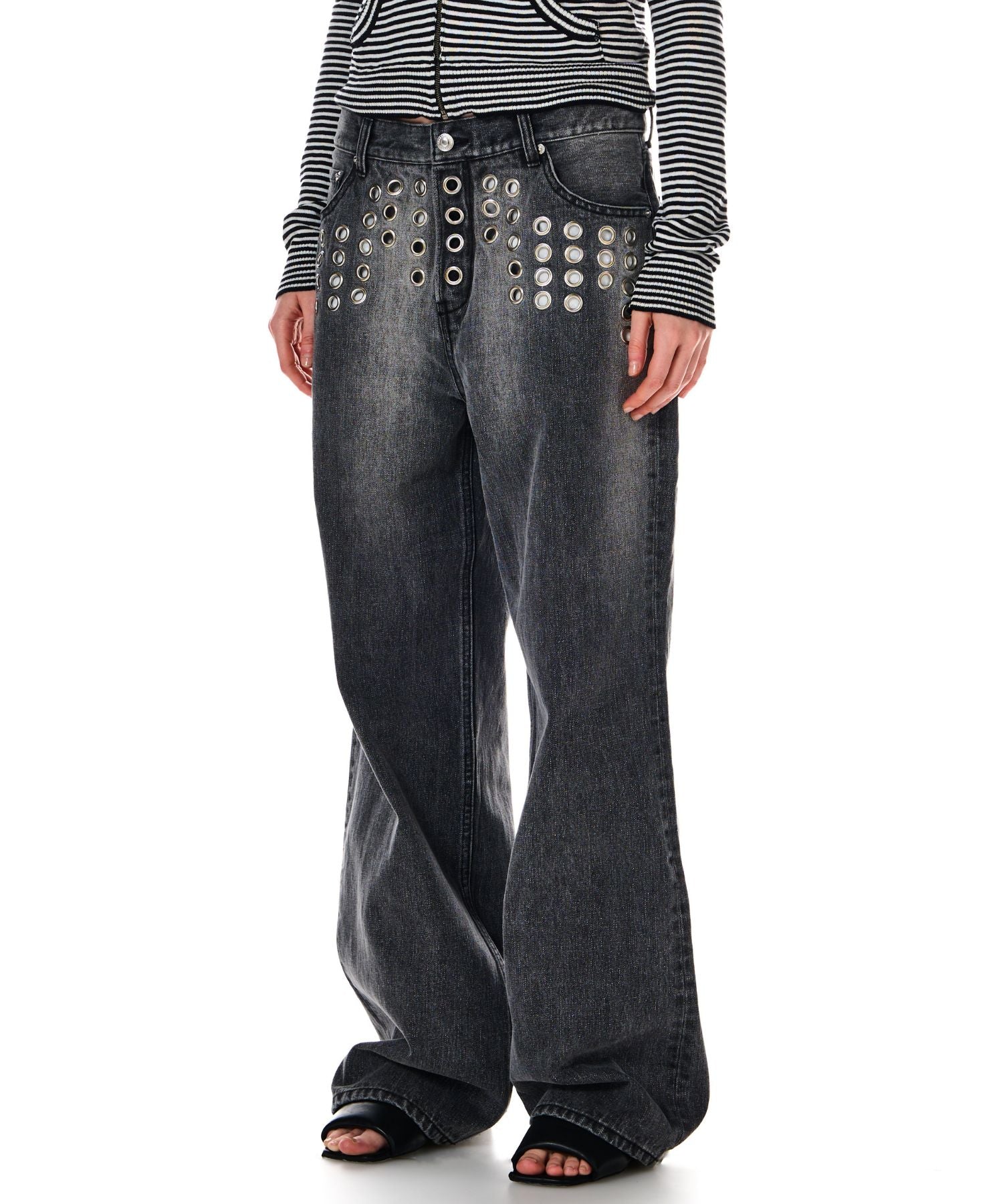 METAL EYELET SEMI LOOSE DENIM – BEEDEN