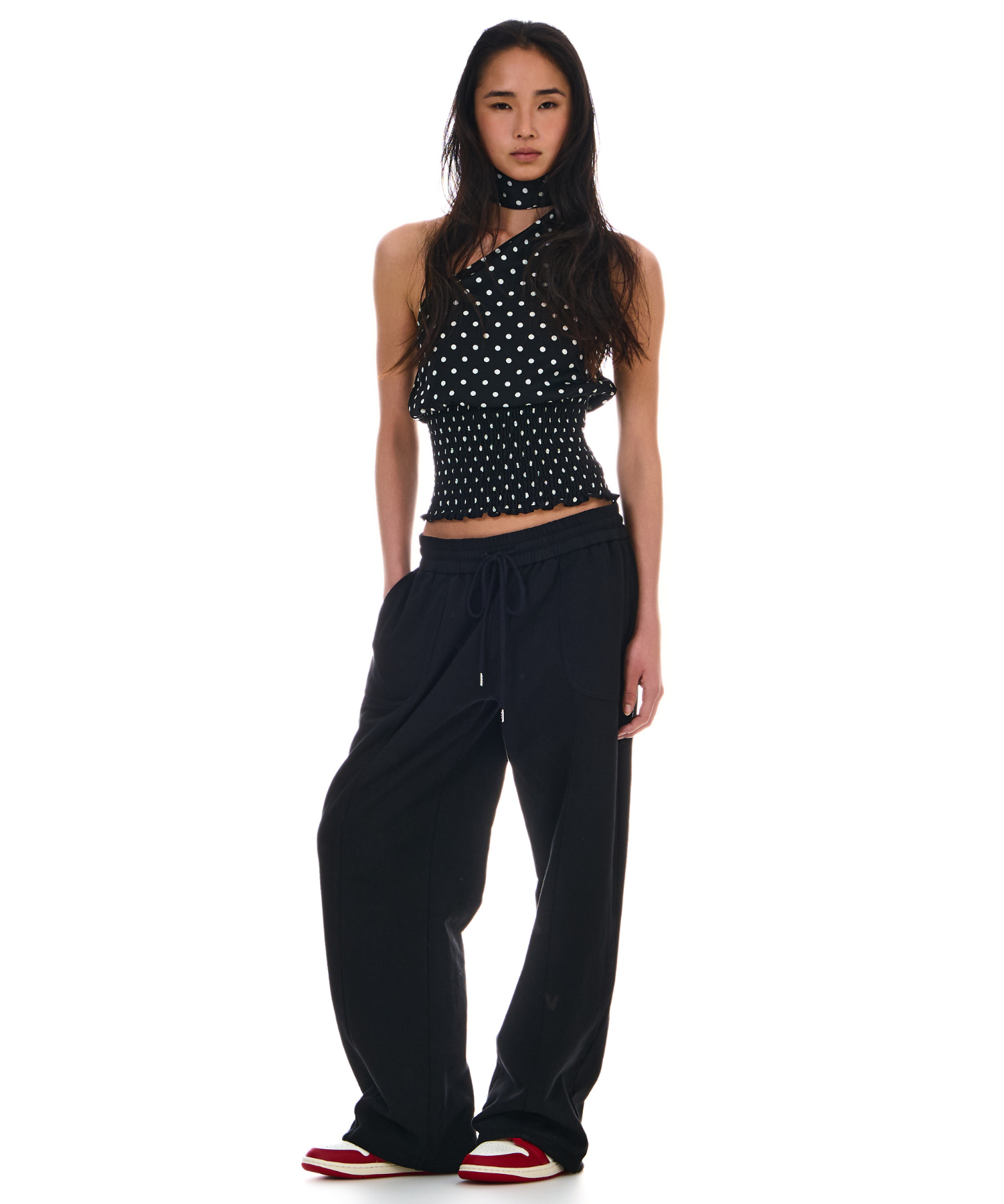 DOTS SCARF NECK TOPS – BEEDEN