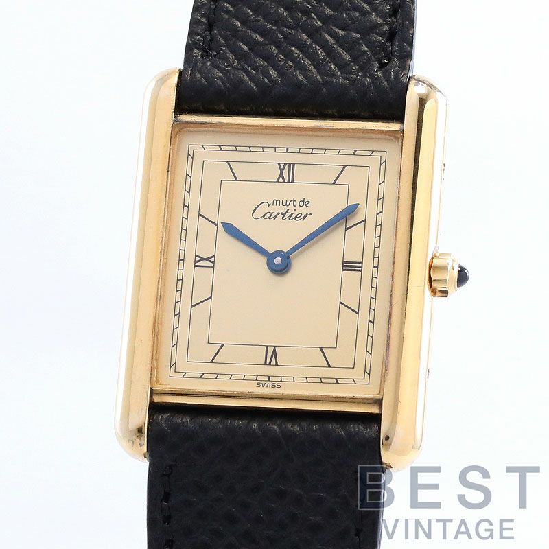 中古】CARTIER MUST TANK LARGE MODEL VERMEIL カルティエ マスト