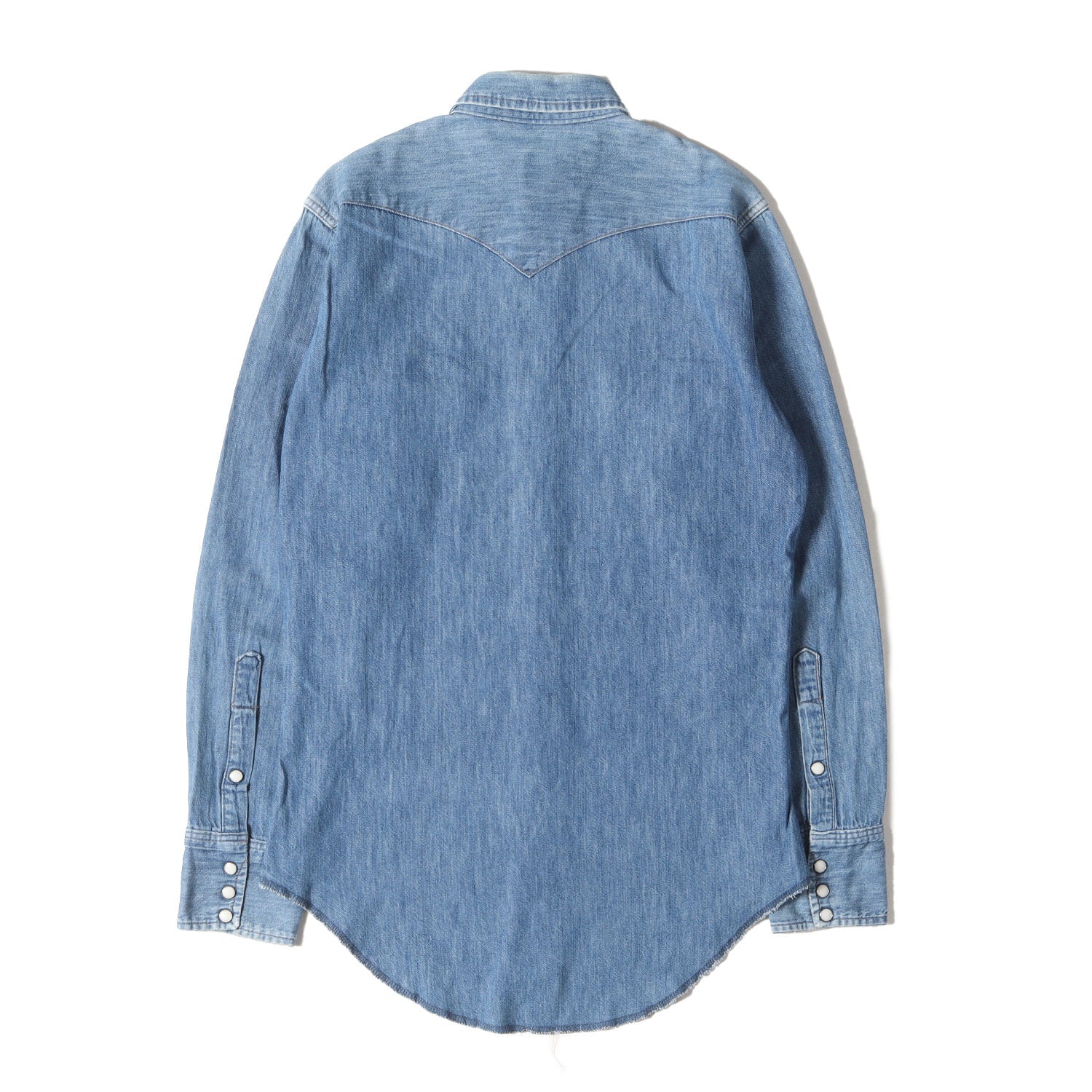 70s 27MW 白タグ デニム ウエスタンシャツ(USA製) - ブランド古着の