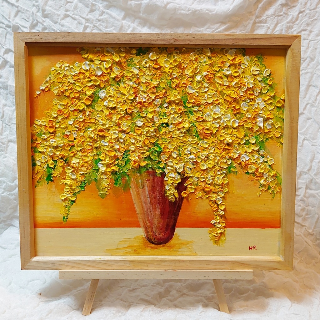 油絵 絵画 ミモザ 【四切木製】 - arashi1783 - BOOTH