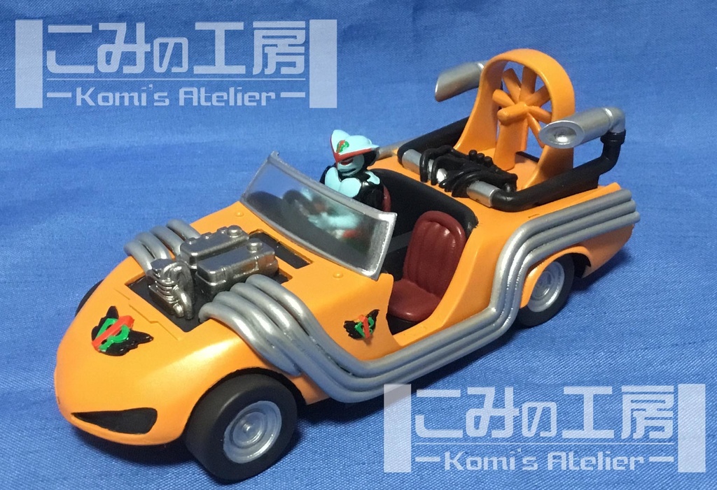 マッハロッド＆乗車バロム・1 （未彩色ガレージキット）超人バロム