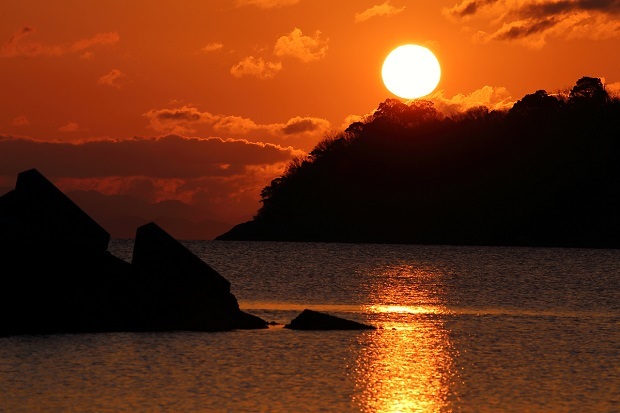 津田の松原の日の出風景 - 三本松 メガネのカワイ 店長ブログ