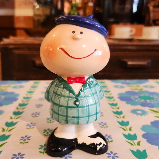 昭和レトロ ペイントガール、ほのぼの君など陶器製貯金箱 - [Sold Out