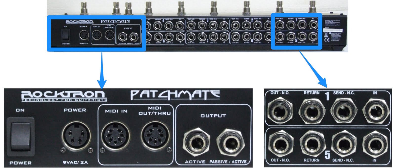 問】ROCKTRON PatchMate Loop 8 Floor の入出力部はどうなってるの
