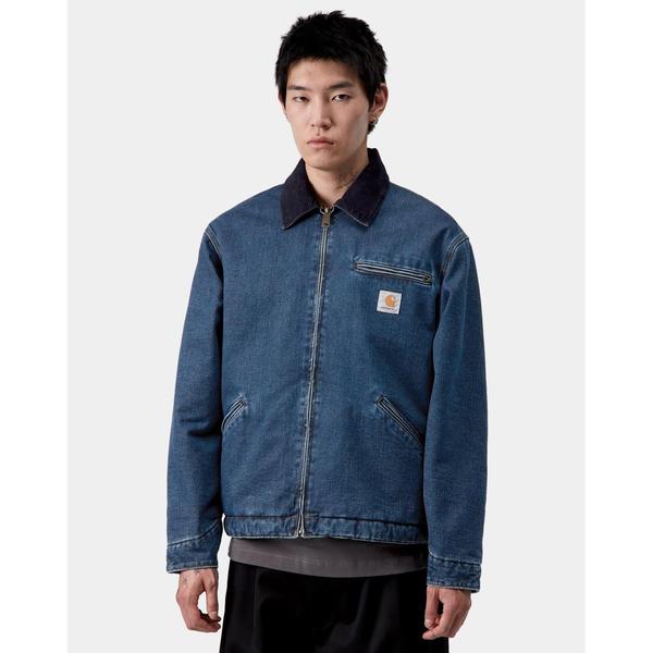 Carhartt WIP OG Detroit Jacket Lined Blue - Dark Navy Stone Washed