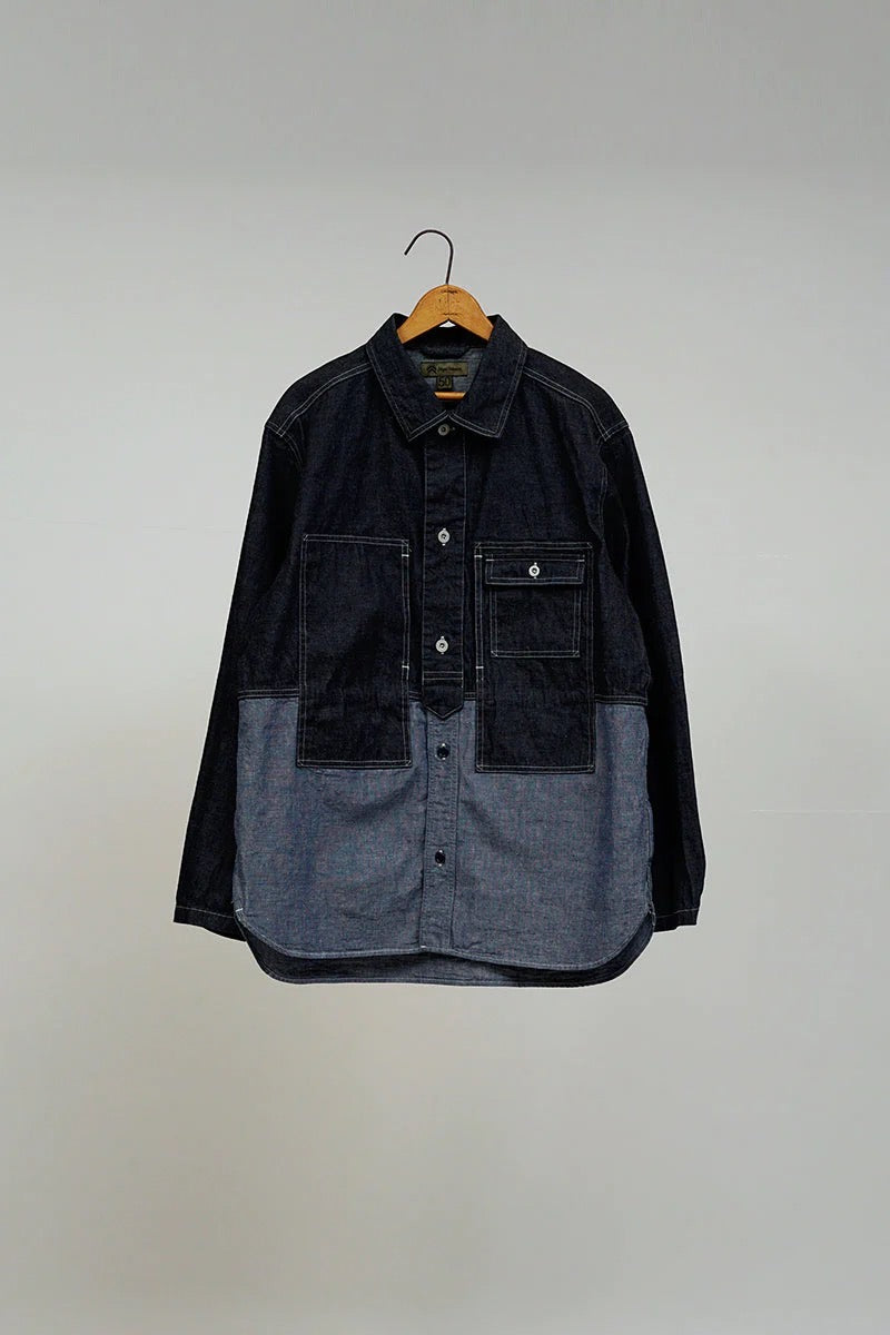 Nigel Cabourn Utility Shirt Type 2 10oz Denim in Indigo 10% off