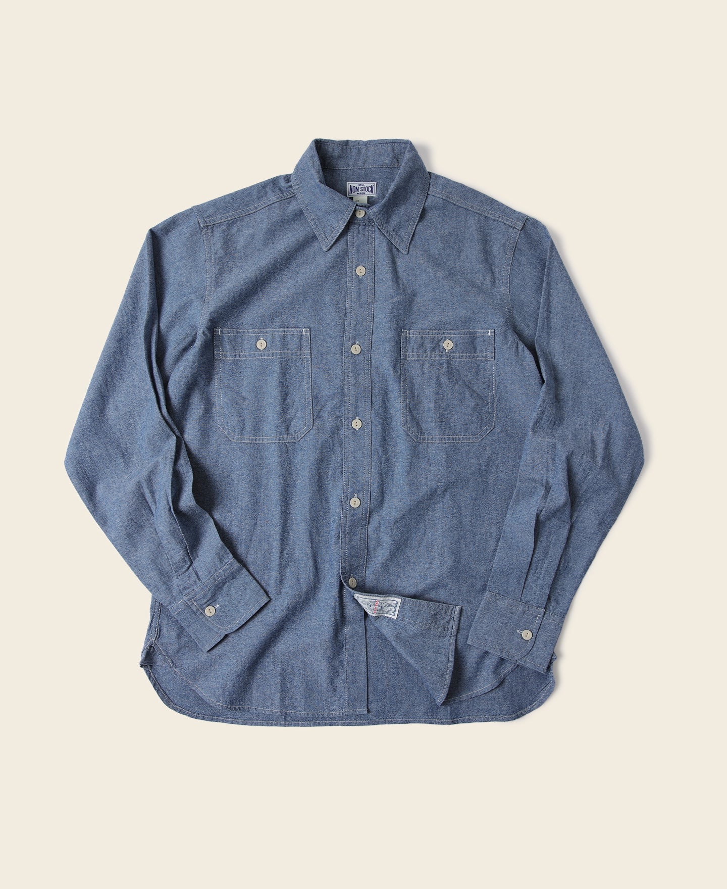 7.2 oz Blue Chambray Long Sleeve Work Shirt | Bronson – Bronson