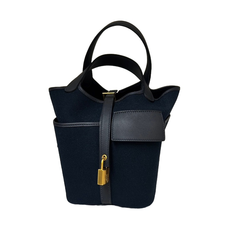 エルメス ピコタンロックPM カーゴ ネイビー スイフト×キャンバス