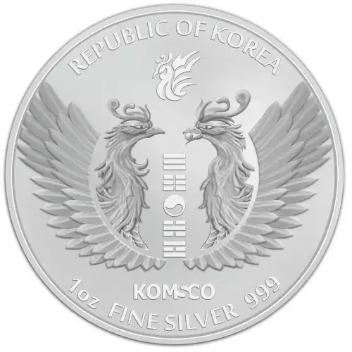 2023 South Korea 1 oz .9999 Silver Phoenix BU Medal - Bullion
