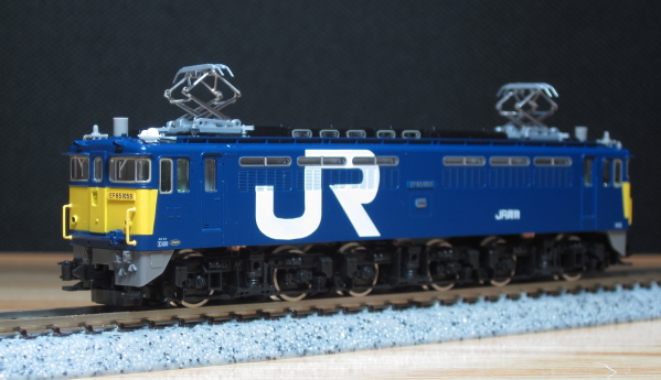 TOMIX EF65-1059号機・JR貨物試験色 入線: 仏間鉄道