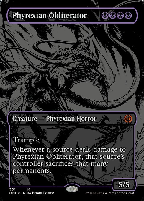 ONE)Phyrexian Obliterator(351)(オイルスリック)(F)/ファイレクシアの