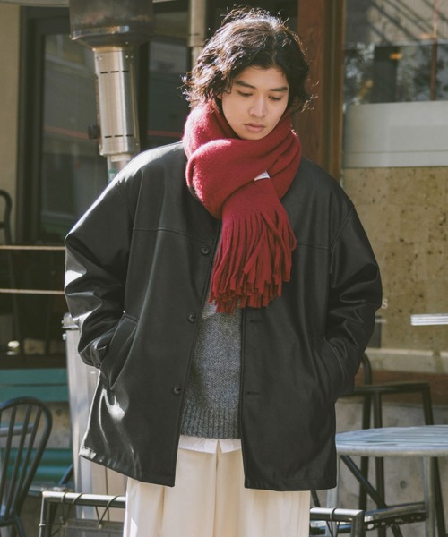 セール】【AIRTHERMAL/エアサーマル】シンセティックレザーカーコート