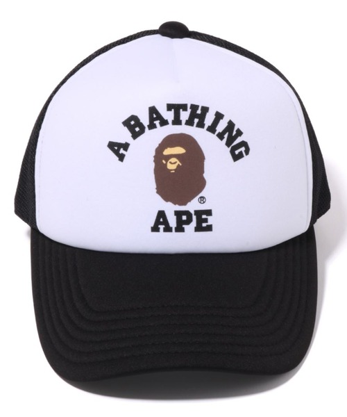 A BATHING APE（アベイシングエイプ）の「COLLEGE MESH CAP M